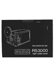 Eumig RS 3000 manual. Camera Instructions.